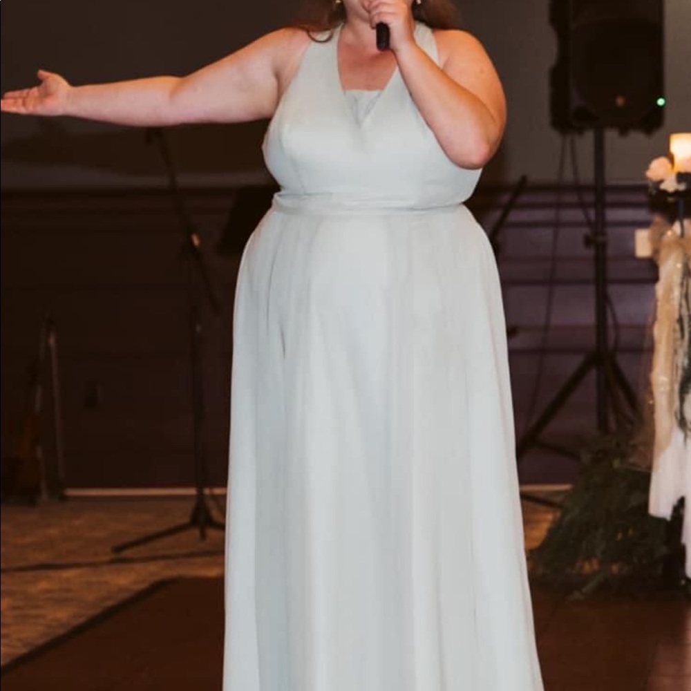 Azazie Mimi Sage Green Bridesmaid Dress